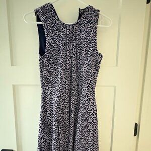 Banana Republic Dress- Blue/White Geometric Design- Size 0